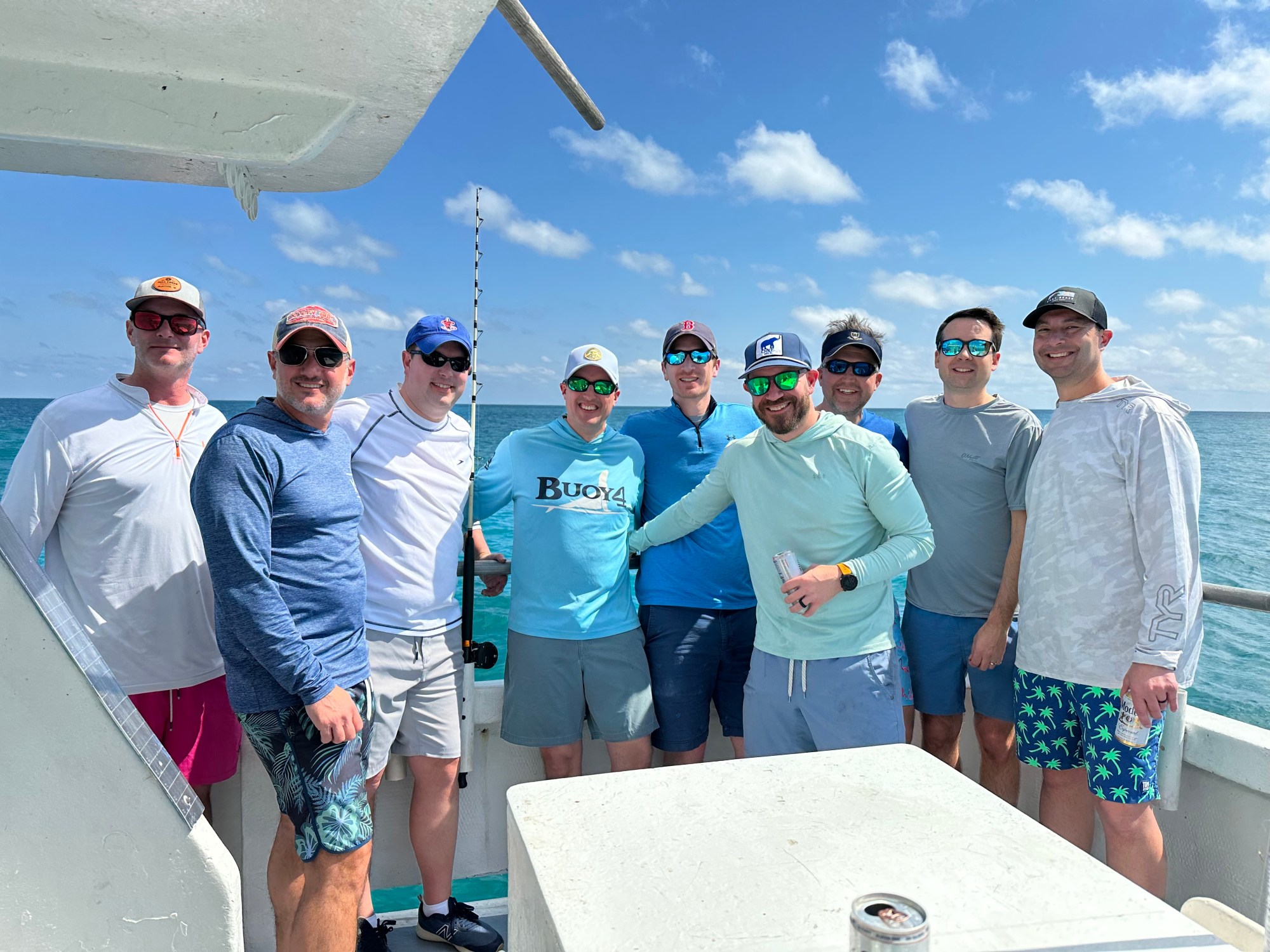 group fishing in key west a group of people fishing in Key West